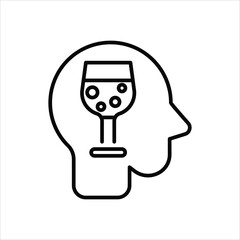 Alcoholism icon editable stock vector stock