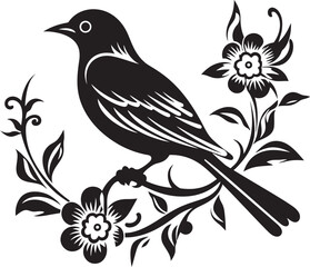 Serene Soar Vector Icon of Floral Pigeon Gardenia Glow Aesthetic Floral Pigeon Emblem