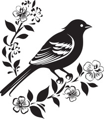 Blossom Beauty Vector Logo of Floral Pigeon Ethereal Wings Aesthetic Pigeon Symbol Design