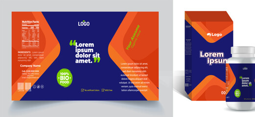Supplements and Cosmetic box design, Package design,
