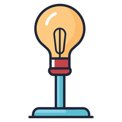 bead sofa and light vector illustration