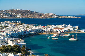Coast of Mykonos town. Mykonos island, Cyclades, Greece