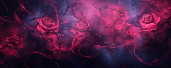 Rose ghost web background image - obrazy, fototapety, plakaty