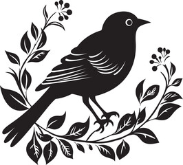 Petal Plumage Aesthetic Floral Pigeon Icon Serene Soaring Vector Emblem of a Floral Pigeon