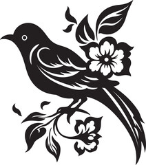 Serene Soaring Vector Emblem of a Floral Pigeon Blooming Beauty Aesthetic Pigeon Logo Design