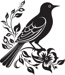 Blossom Bliss Aesthetic Pigeon Logo Elegant Essence Vector Emblem of Floral Pigeon