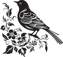 Petal Plumage Aesthetic Floral Pigeon Logo Design Serene Soaring Vector Pigeon Emblem Design