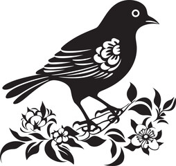 Winged Whispers Aesthetic Emblem of Floral Pigeon Graceful Wings Aesthetic Floral Pigeon Logo
