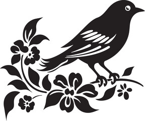 Serene Soaring Vector Pigeon Emblem Design Blooming Beauty Aesthetic Floral Pigeon Symbol