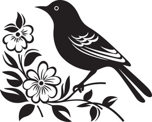 Blooming Flight Vector Logo Design of Floral Pigeon Pigeon Petals Aesthetic Floral Icon