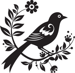 Fototapeta premium Serene Soar Floral Pigeon Vector Logo Natures Beauty Aesthetic Floral Pigeon Symbol