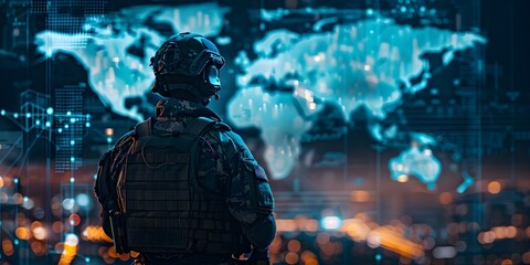 Analyzing Global Conflict Trends Using Military Technology and Cyber Warfare Statistics. Concept Global Conflict Trends, Military Technology, Cyber Warfare, Statistics, Data Analysis