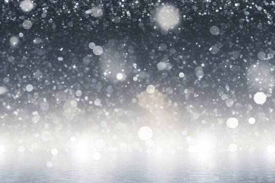 Silver christmas background with background dots