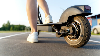 electric scooter on the scooter path © I