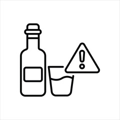 Alcohol icon editable stock vector stock