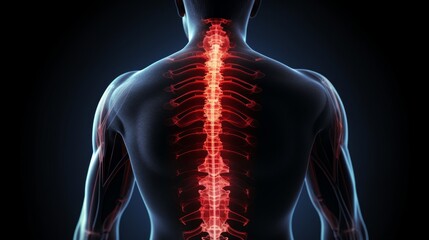 Men's spinal pain in the waist