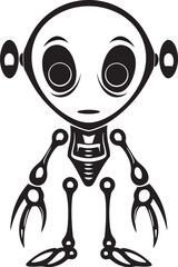 Futuristic Explorer Vector Logo of Alien Explorer Techno Wanderer Emblematic Alien Robot Sentinel