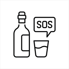 Alcohol icon editable stock vector stock