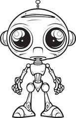 Cybernetic Creations Vector Icon of Futuristic Android Galactic Gadgets Emblematic Alien Robot Symbol