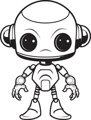 Futuristic Explorer Vector Logo of Alien Bot Mechanical Marvel Extraterrestrial Icon Design