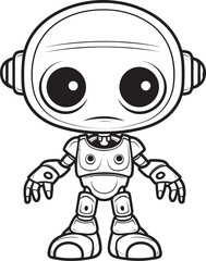 Techno Wanderer Vector Icon of Alien Robot Interstellar Guardian Alien Robot Logo Design