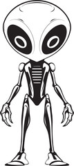 Galactic Guardian Vector Logo of Extraterrestrial Robot Futuristic Sentinel Emblematic Robot Sentinel