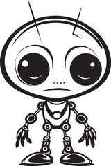 Cybernetic Guardian Vector Icon of Space Android Celestial Sentinel Alien Robot Logo Design