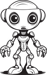 Extraterrestrial Explorer Iconic Alien Robot Symbol Galactic Guardian Vector Logo of Robotic Guardian
