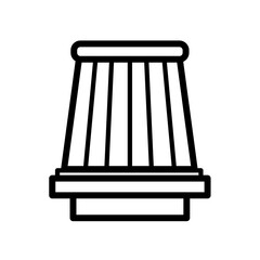 air filter, car filter - vector icon