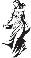 Classical Charm Vector Logo of Greek Beauty Pantheon Princess Iconic Emblem of Greek Goddess