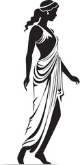 Aegean Aphrodite Iconic Emblem of Greek Goddess Olympian Allure Vector Design of Ethereal Beauty