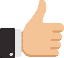 Thumb up color icon. Like symbol. Approval sign