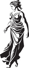 Athenas Aura Vector Logo of Ancient Beauty Grecian Goddess Iconic Emblem of Greek Beauty