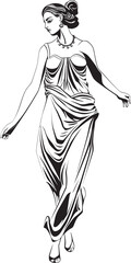 Olympian Allure Vector Design of Greek Beauty Classical Charm Iconic Emblem of Ancient Beauty