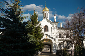 Spring in the St. Nicholas Monastery of Gomel. Belarus.