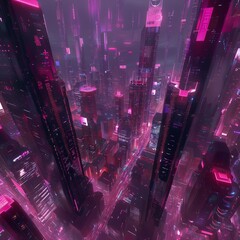 Digital Dusk in Neon City