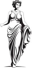 Eternal Grace Vector Representation of Timeless Beauty Harmonious Hellenism Iconic Emblem of Greek Beauty