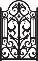 Aged Passage Antique Metal Gate Vector Icon Historic Portcullis Emblematic Vector Design of Metal Gate