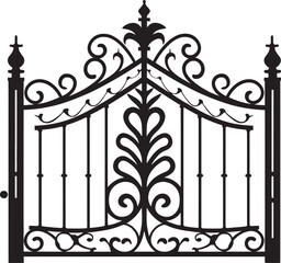 Fototapeta na wymiar Aged Passage Antique Metal Gate Vector Icon Historic Portcullis Emblematic Vector Design of Metal Gate