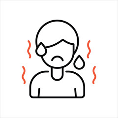 Obraz premium Dehydration icon editable stock vector stock