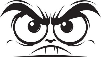 Indignant Intensity Angry Eye Mask Vector Logo Design with Animated Feel Raging Rage Cartoon Angry Eye Mask Icon in Vector with Aggressive Look