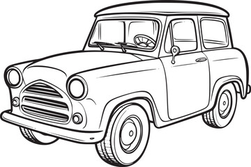 Car vector black and white