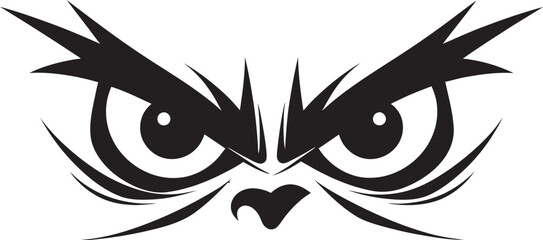 Animated Anger Emblematic Representation of Angry Eye Mask in Cartoon Vector Indignant Intensity Angry Eye Mask Vector Logo Design with Animated Feel