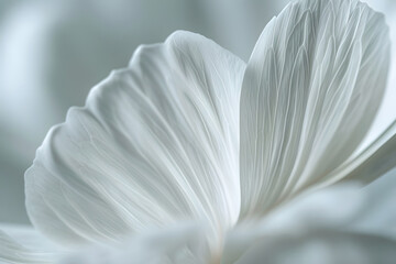 Close up of white flower petal - obrazy, fototapety, plakaty