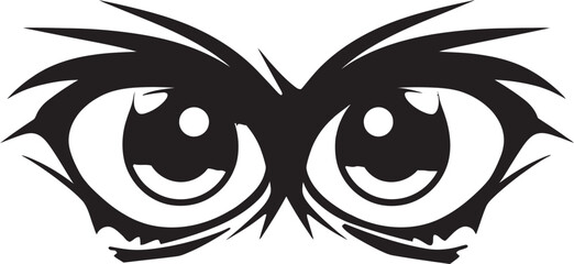 Furious Eyewear Cartoon Angry Eye Mask Logo Design Rage Emblem Iconic Angry Eye Mask Vector Illustration