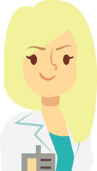 Beautiful nurse. Female hospital worker. Doctor avatar