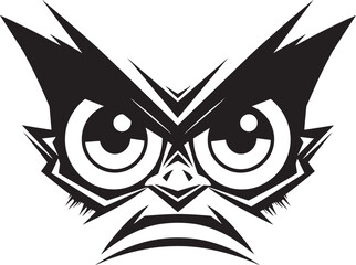 Obraz premium Seething Stare Cartoon Angry Eye Mask Vector Icon Animated Wrath Emblematic Representation of Angry Eye Mask