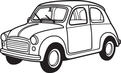 Car vector black and white