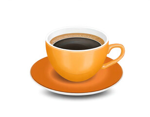 Obraz premium Kaffetasse isoliert auf weißen Hintergrund, Freisteller 