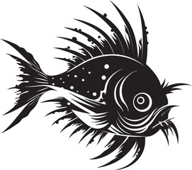 Abyssal Agent Evil Fish Vector Concept Maleficent Messenger Angular Anglerfish Emblem